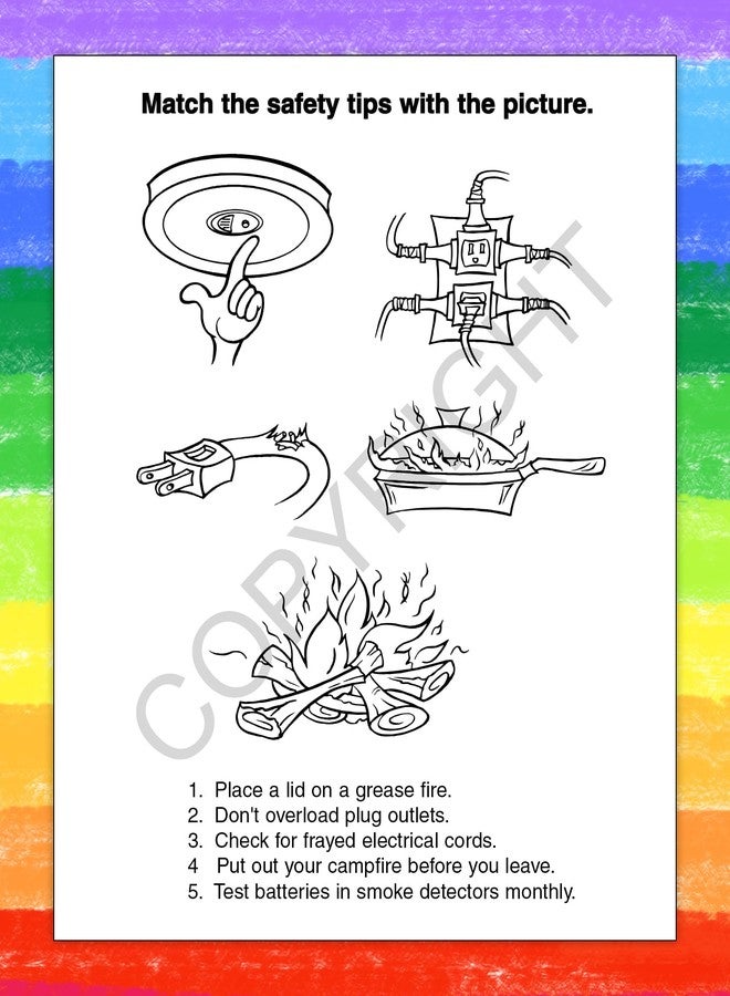 ZOCO - Fire Safety for Kids - Firefighter Coloring Books (25 Bulk Pack, Without Crayons) - Fire Prevention Week Items - Birthday Party Favors & Activities - Image 2